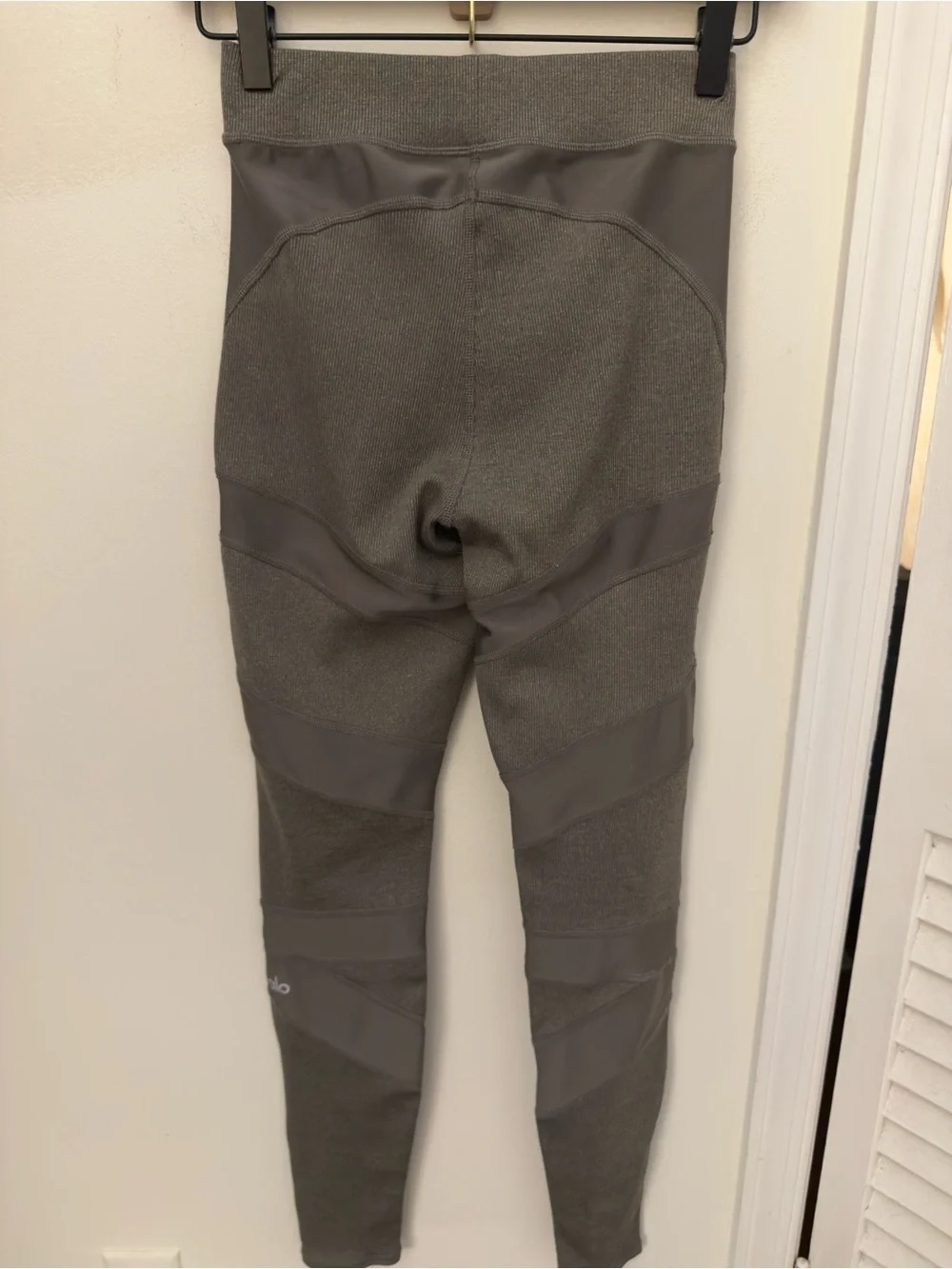 ALO Yoga Olive Ribbed Panel Leggings
